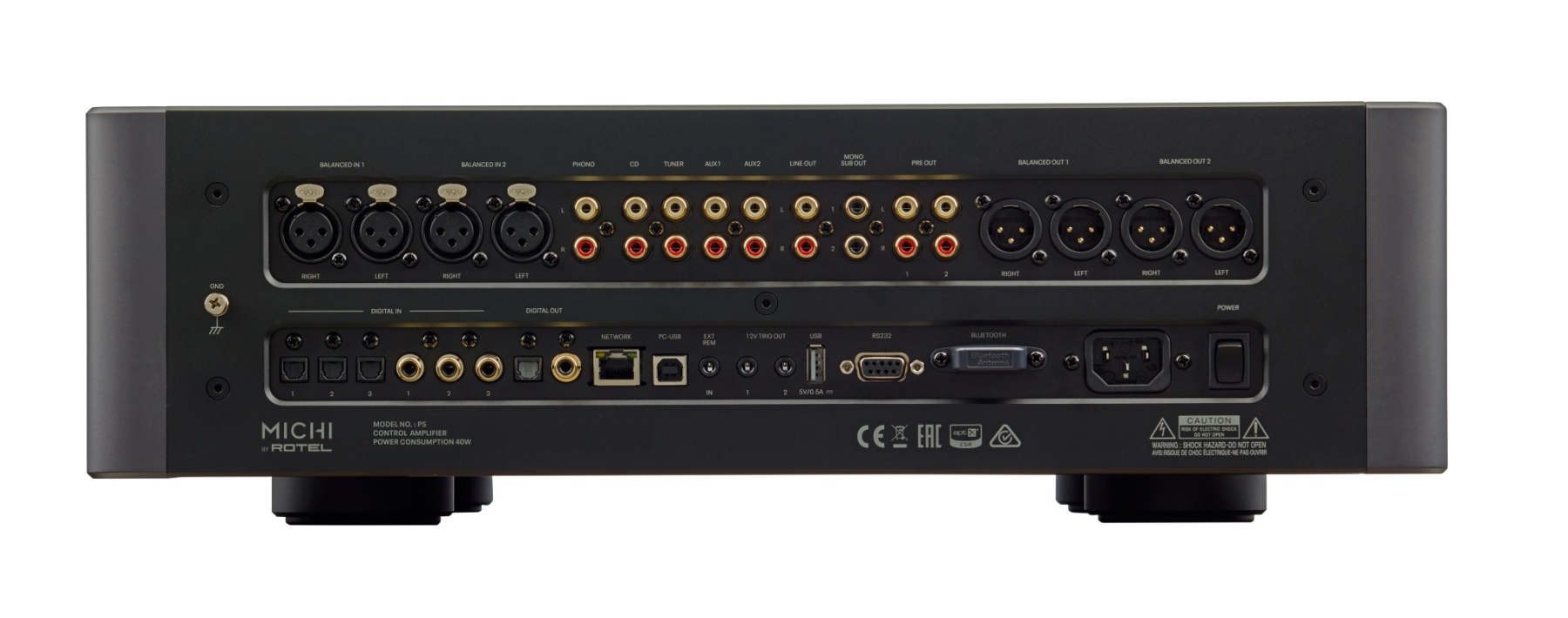 ROTEL MICHI P5 Series 2 rear