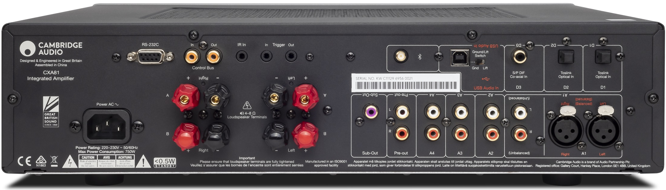 Cambridge Audio CXA81 Rear