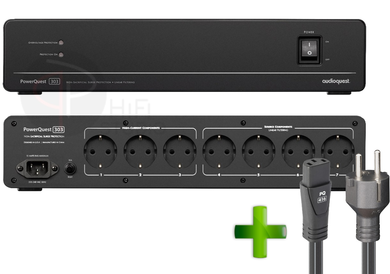 Audioquest PowerQuest 303 EU SCHUKO - sieťový filter s prepäťovou ochranou (1/10)