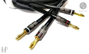 ELEKTRONIKA PRAHA - SPEAKER CABLE EP 30 s banánikmi s 24K pozlátením a vodičom z červenej medi (2,5m) (7/7)